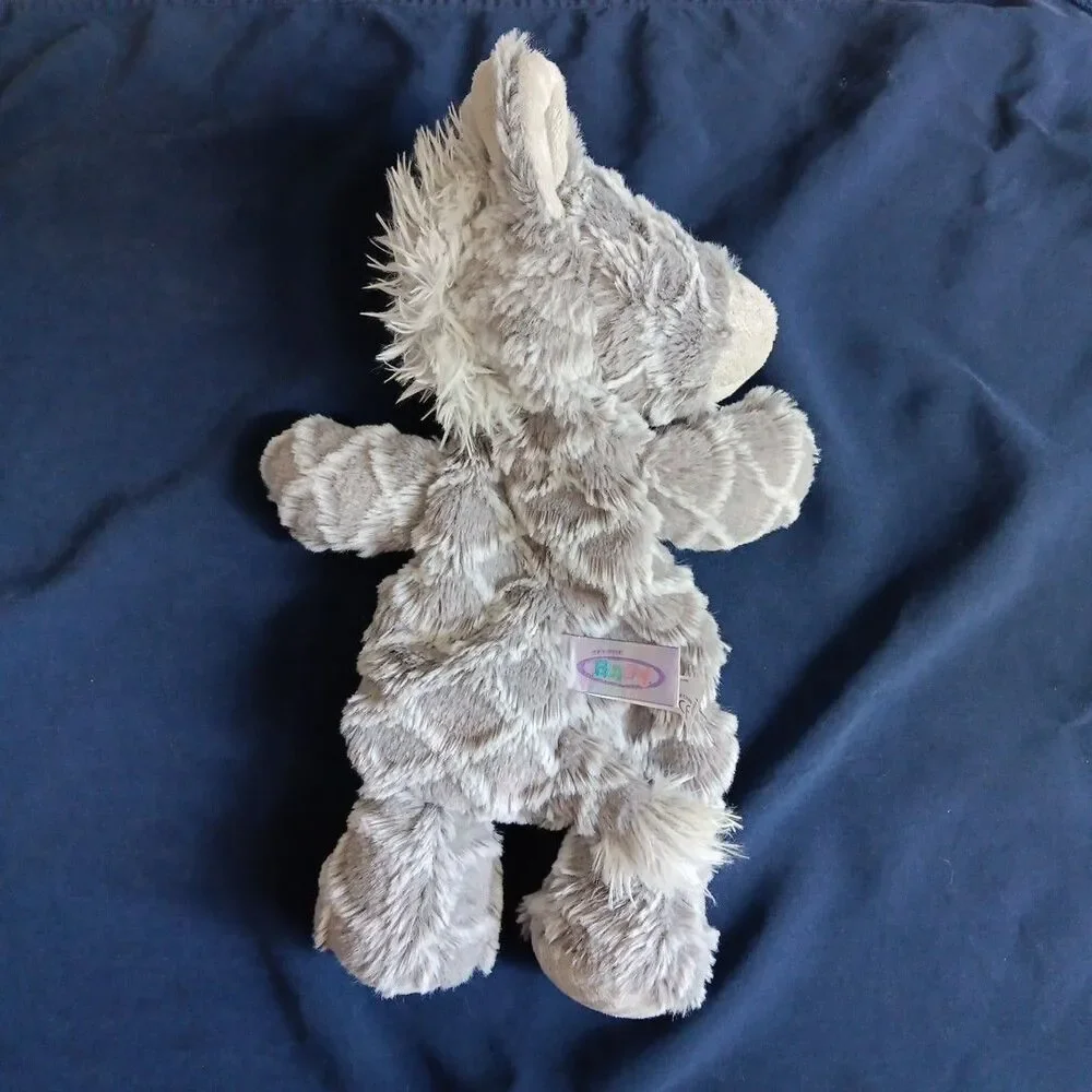 Mary Meyer Baby Giraffe Lovey Gray &  White Flat Beans in Bottom Soother 12in